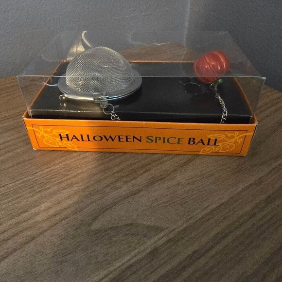Halloween Spice Ball Mesh Tea Leaf Ball Apple Cider Fall - Picture 3 of 4